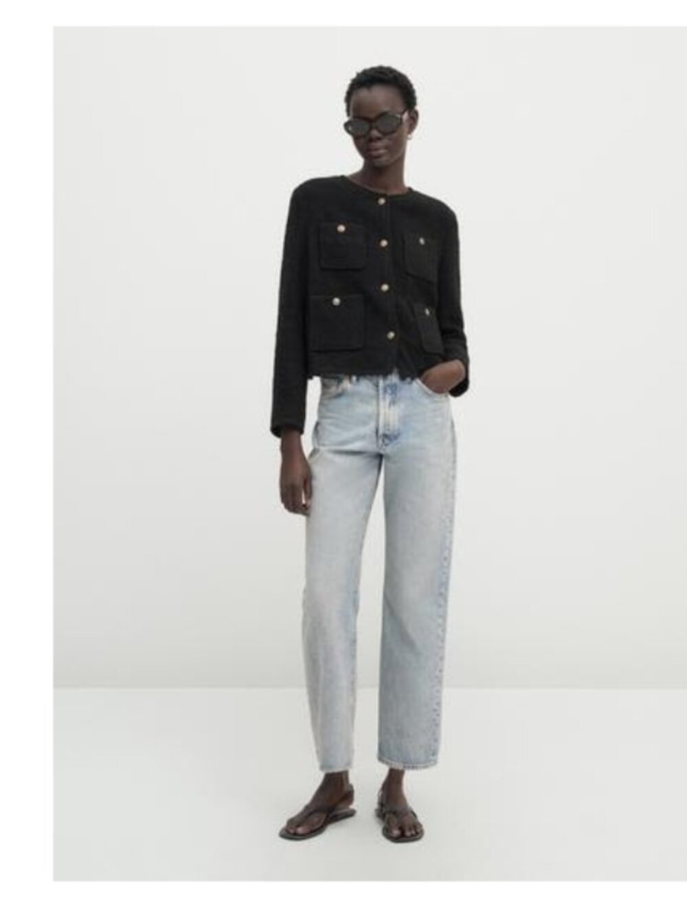 NWOT'S Massimo Dutti textured cropped jacket w/ 4 pockets size small